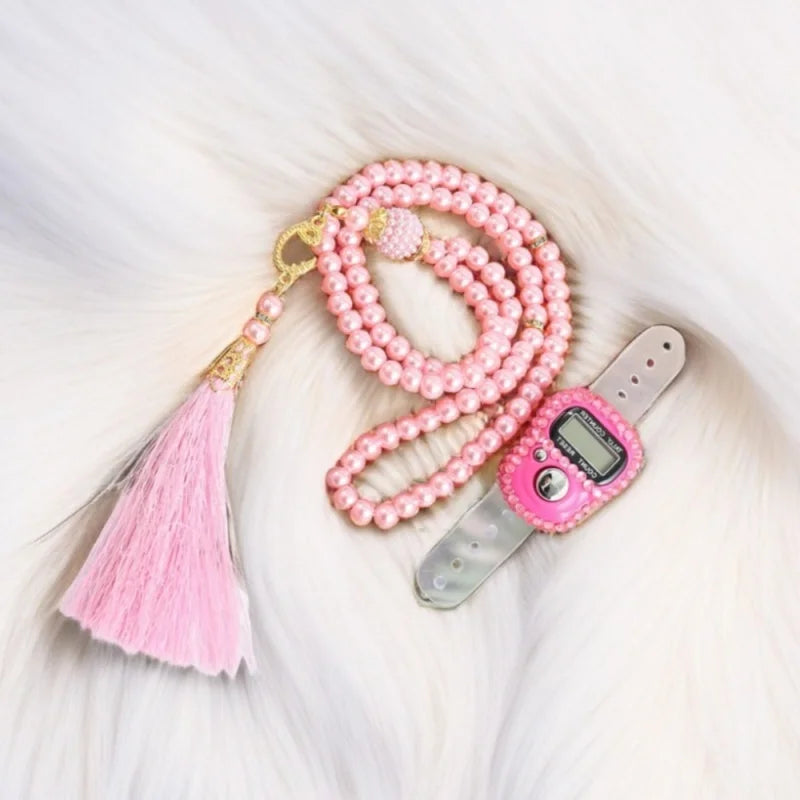 Gemstone Rosary and Digital Counter Gift Set