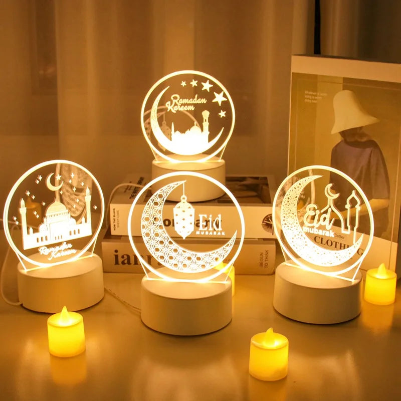 id Mubarak 3D LED Lamp – Ramadan Night Light