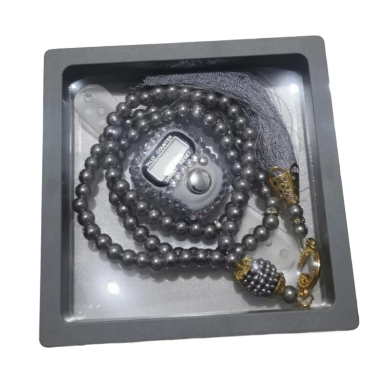 Gemstone Rosary and Digital Counter Gift Set
