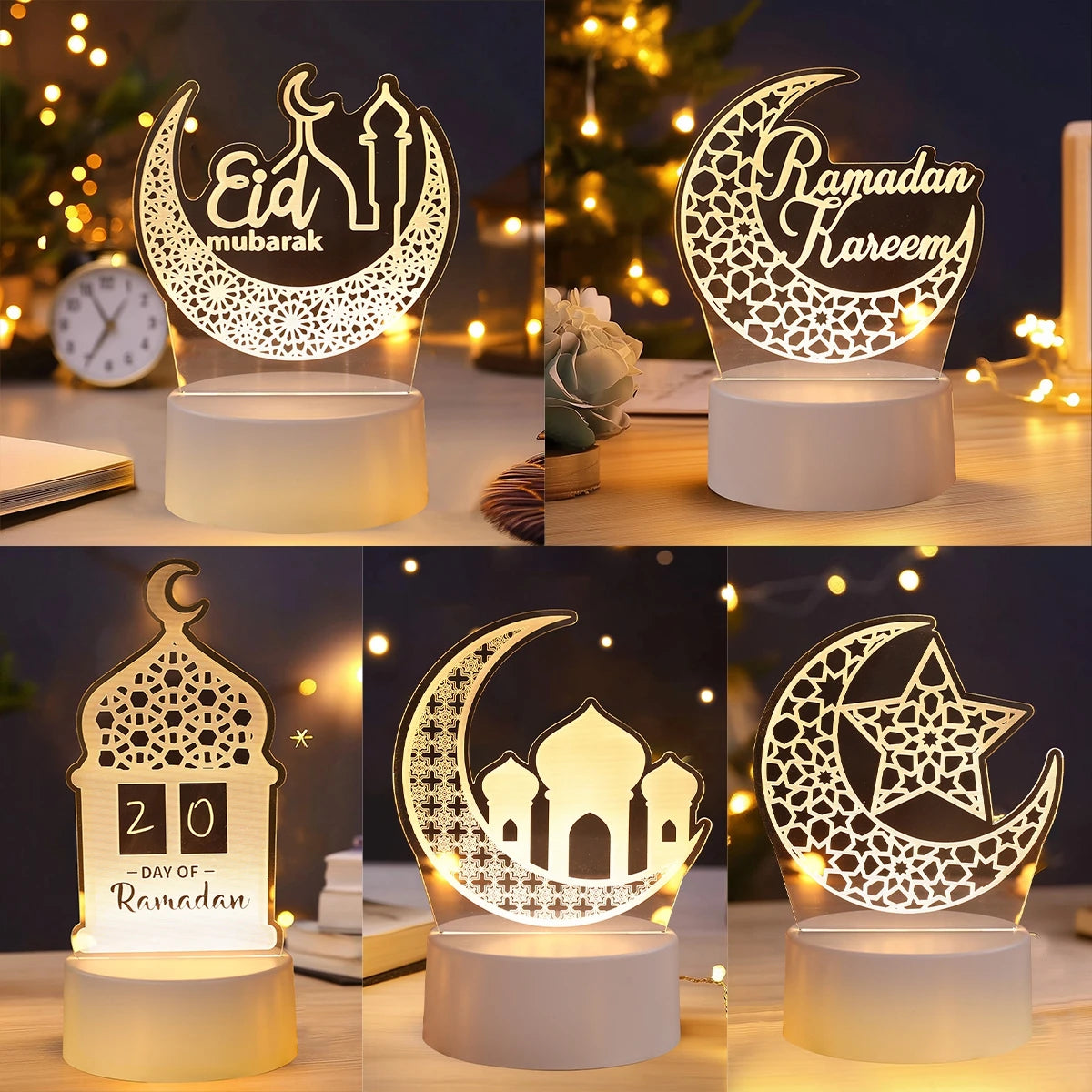 id Mubarak 3D LED Lamp – Ramadan Night Light