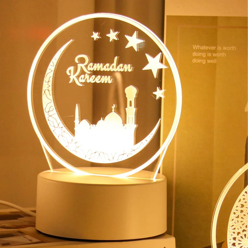 id Mubarak 3D LED Lamp – Ramadan Night Light
