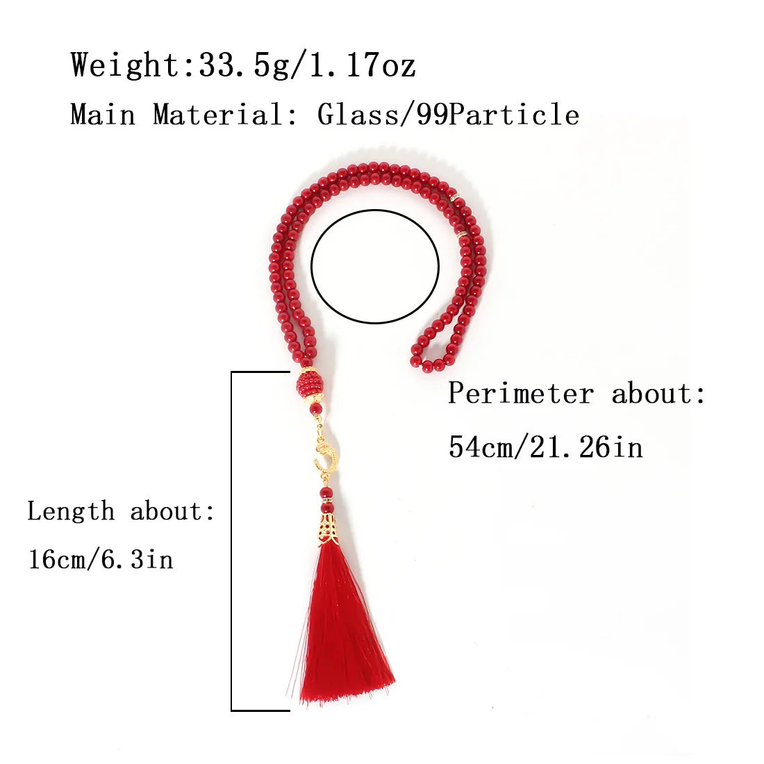 Glass Pearl Turkish Style Muslim Rosary