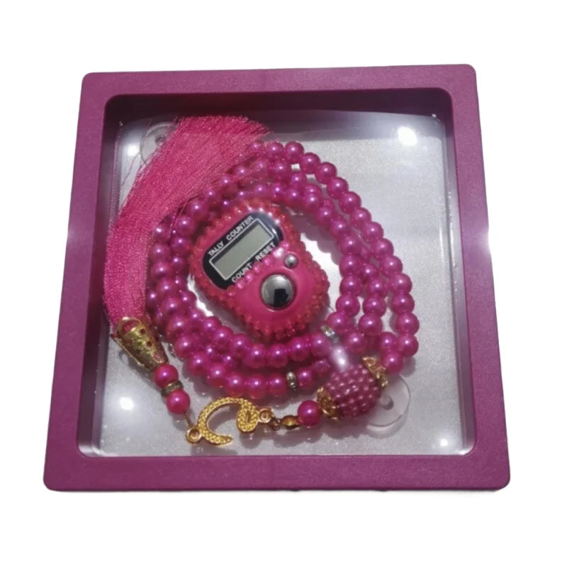Gemstone Rosary and Digital Counter Gift Set