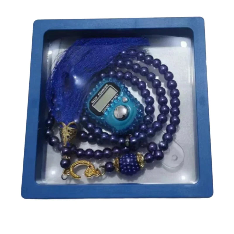 Gemstone Rosary and Digital Counter Gift Set