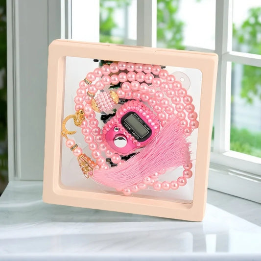 Gemstone Rosary and Digital Counter Gift Set