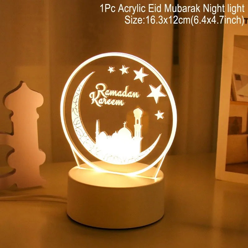 id Mubarak 3D LED Lamp – Ramadan Night Light