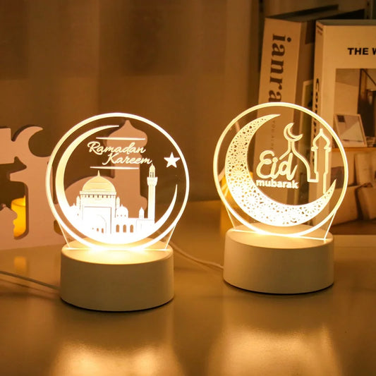 id Mubarak 3D LED Lamp – Ramadan Night Light